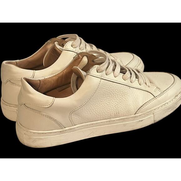 Suitsupply White Leather Sneakers •Men 39/ 6• Shoes Low Top Casual $255 - Picture 8 of 11